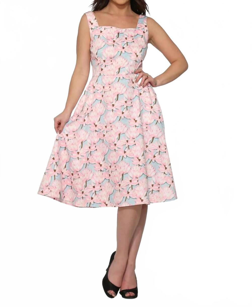 NEW ORCHID BLOOM floral swing dress in pink